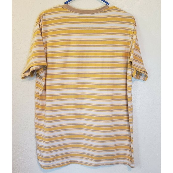 Brixton Hilt Revert Yellow Striped Tee, Sz Small T-shirt - Picture 6 of 8